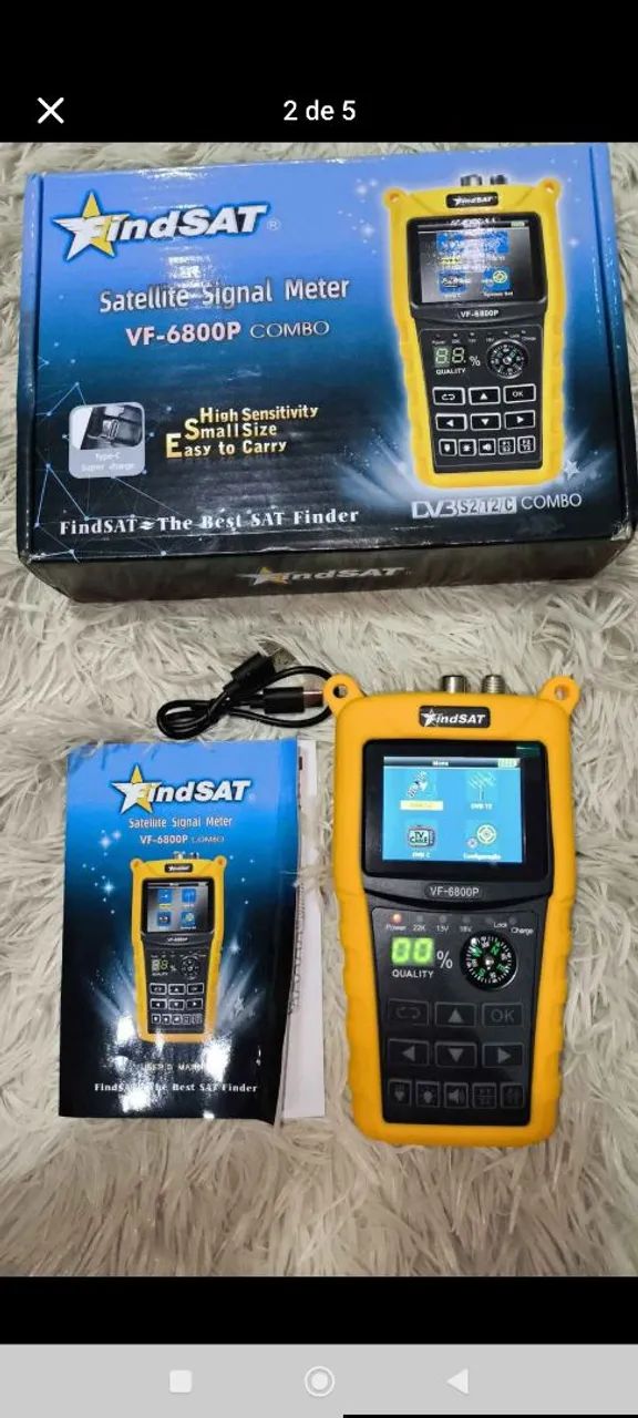 Localizador de Sinal Digital FindSAT VF-6800P Combo (S2 / T2 / C) - Foto 2