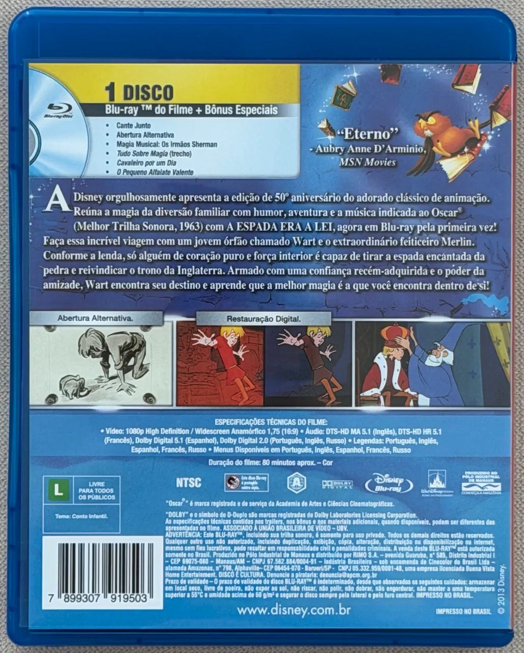 BLU-RAY DISNEY A ESPADA ERA A LEI (ORIGINAL) - Foto 2