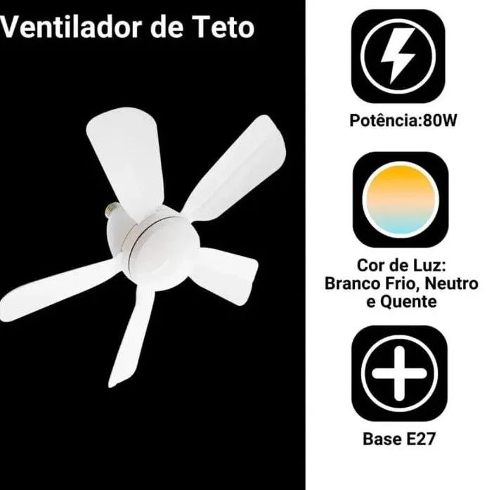 Mini ventilador de teto Led  **PRONTA ENTREGA** - Foto 4