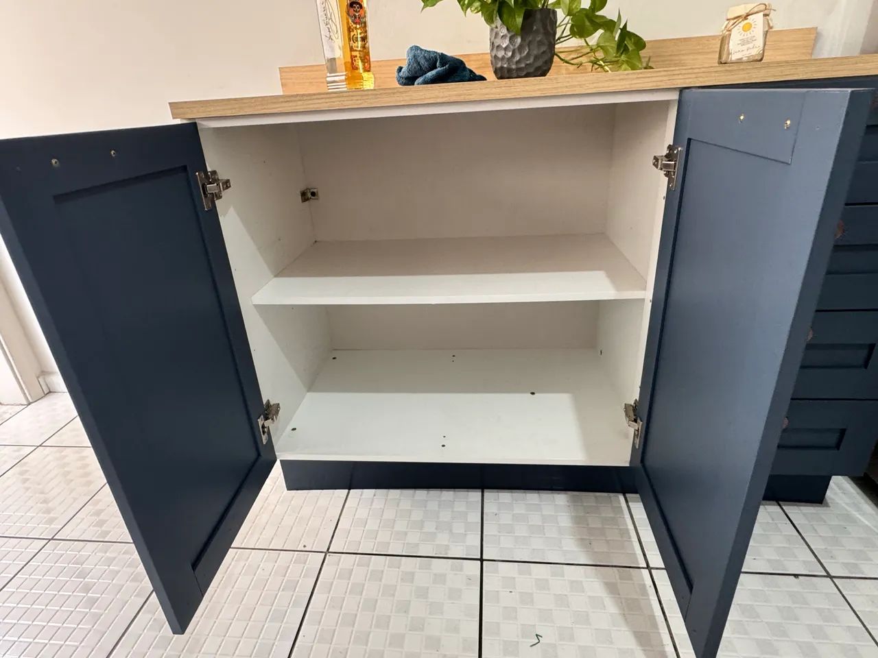 Cozinha Modulada 3 Peças com Tampo 2 Aéreos e Balcão - Foto 3