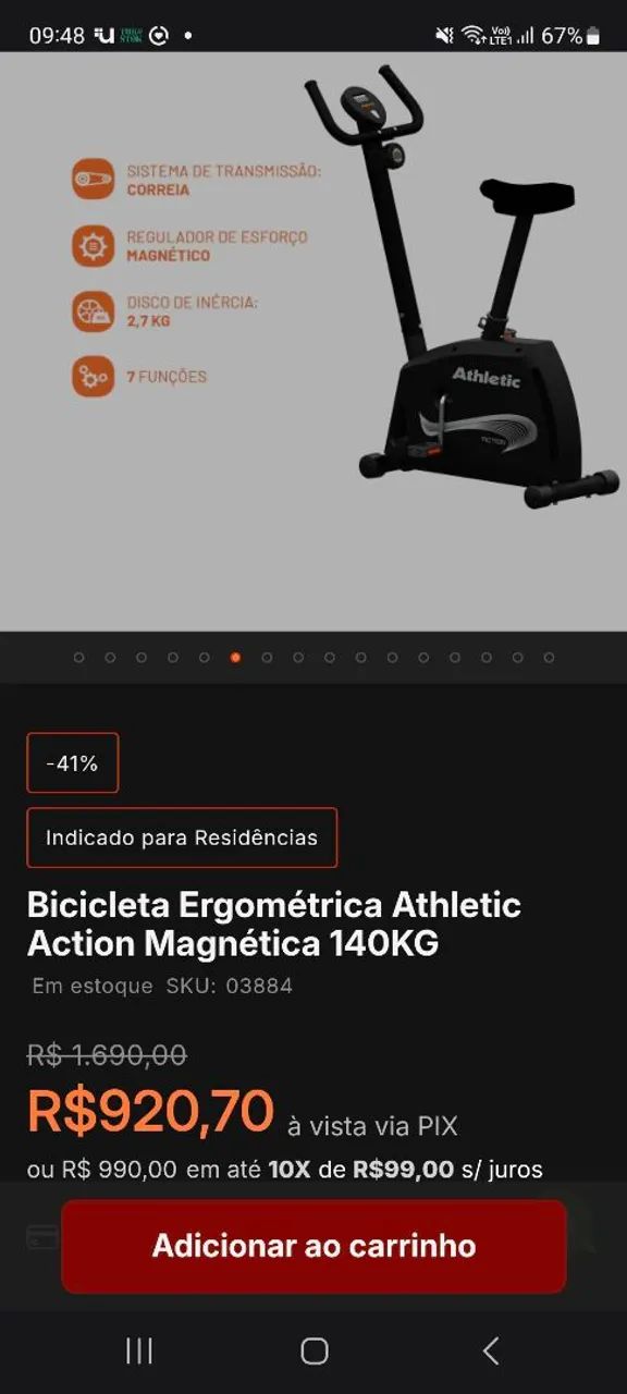 Bicicleta Ergométrica Athletic Way - Foto 2