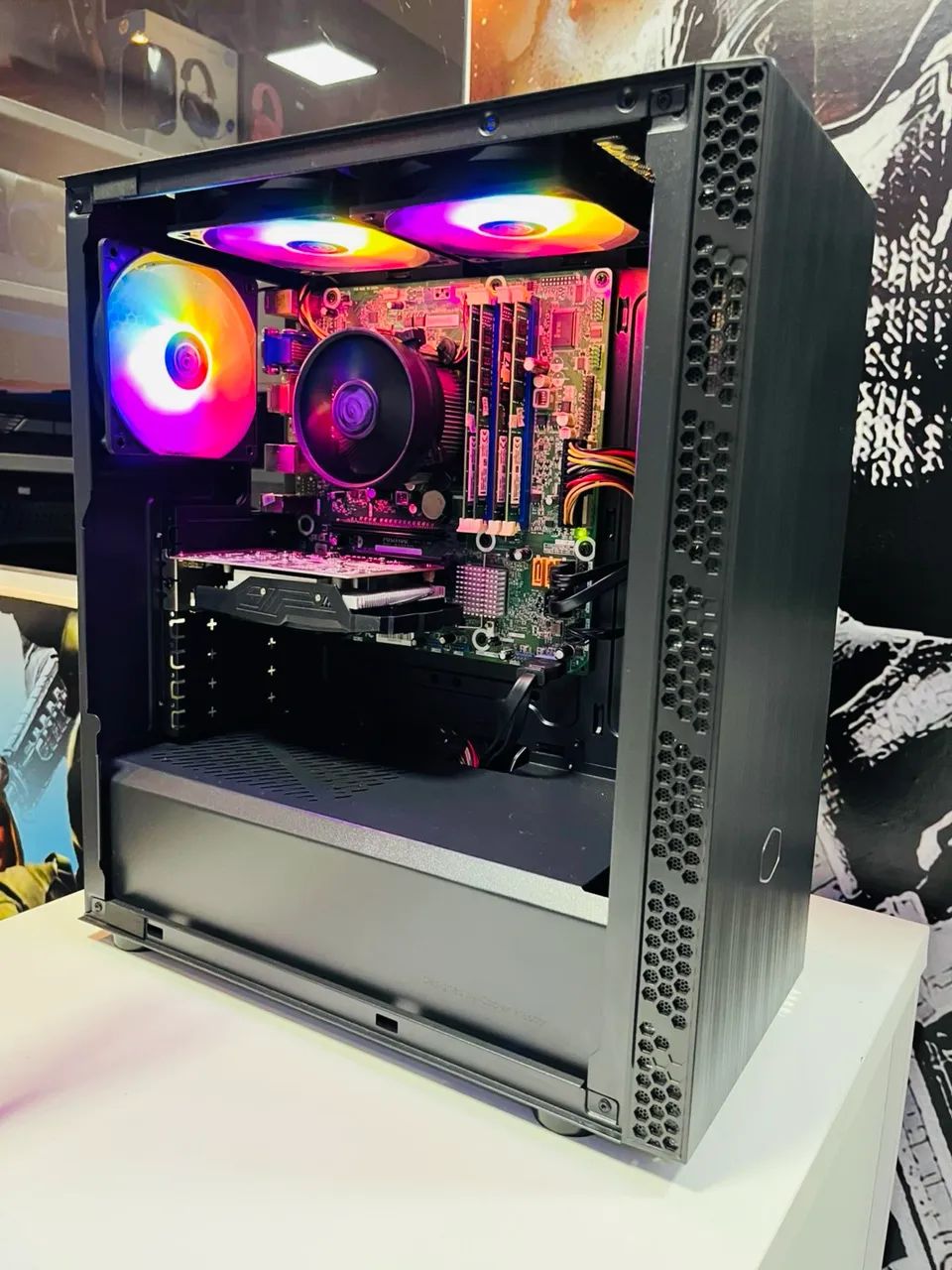 PC Gamer COMPLETO - i5, 16GB, RX550 4GB | Monitor + Periféricos Gamer - Loja Física - Foto 4