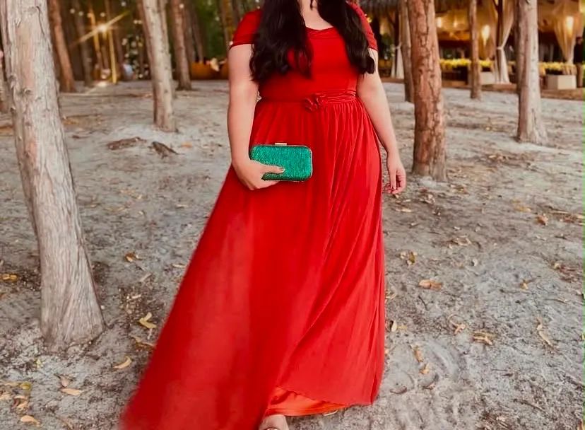 Vestido longo terracota (GG)
