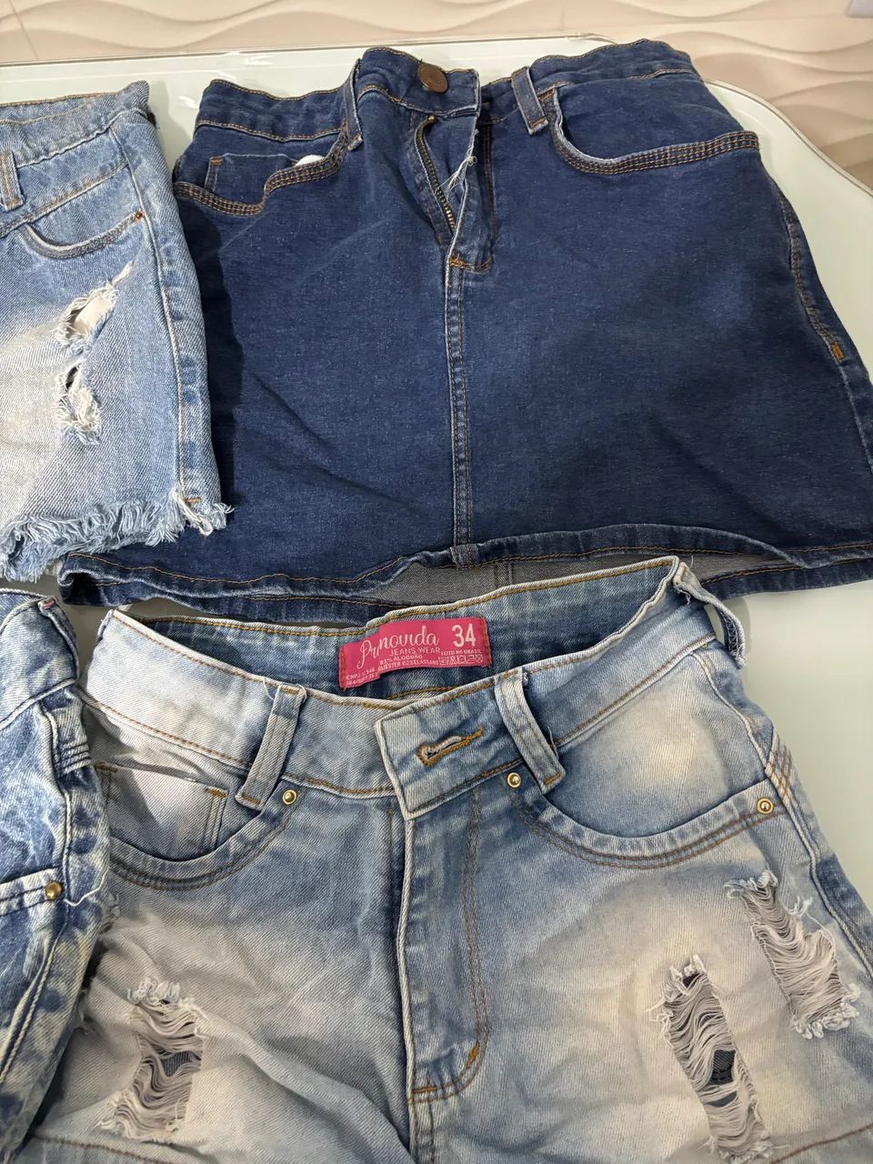 Lote de short e short saias jeans  - Foto 2