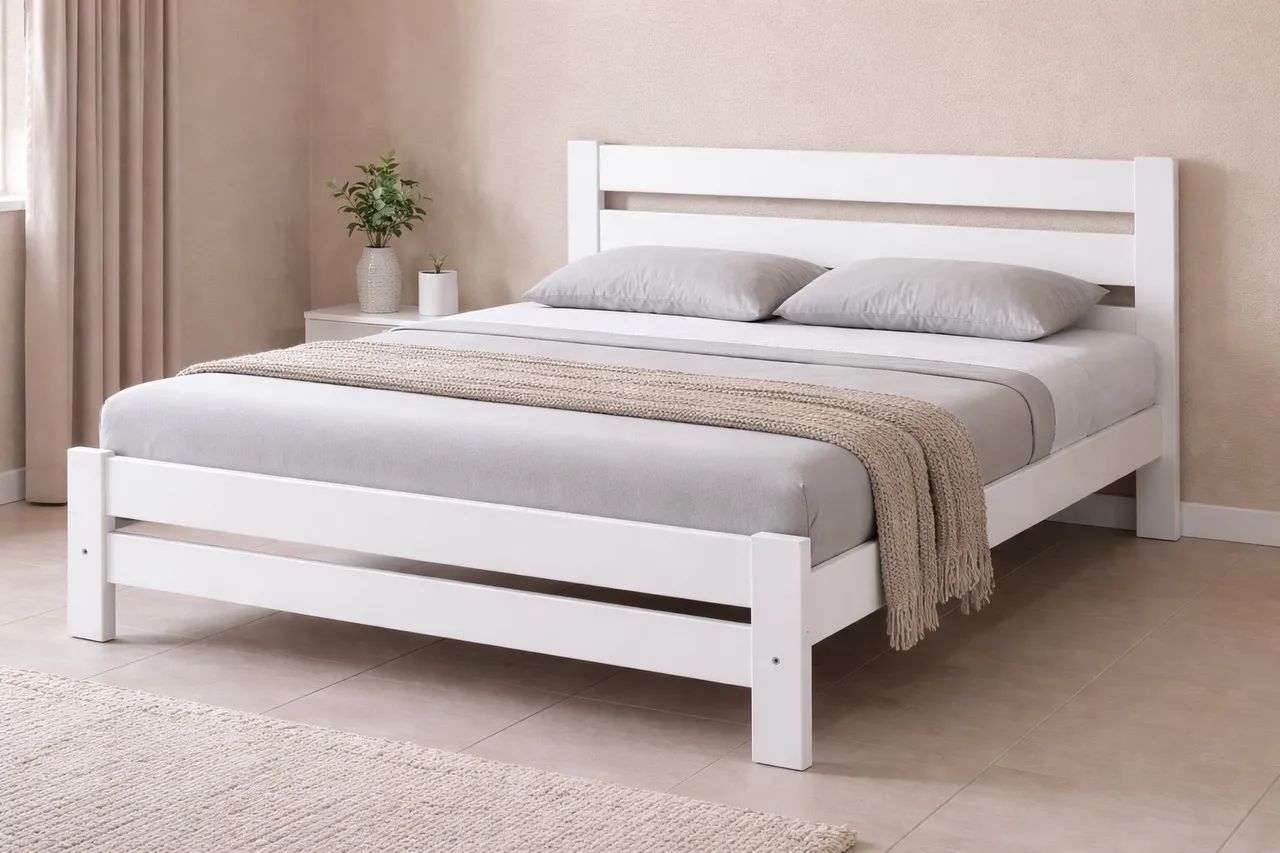 Cama de casal madeira maciça 