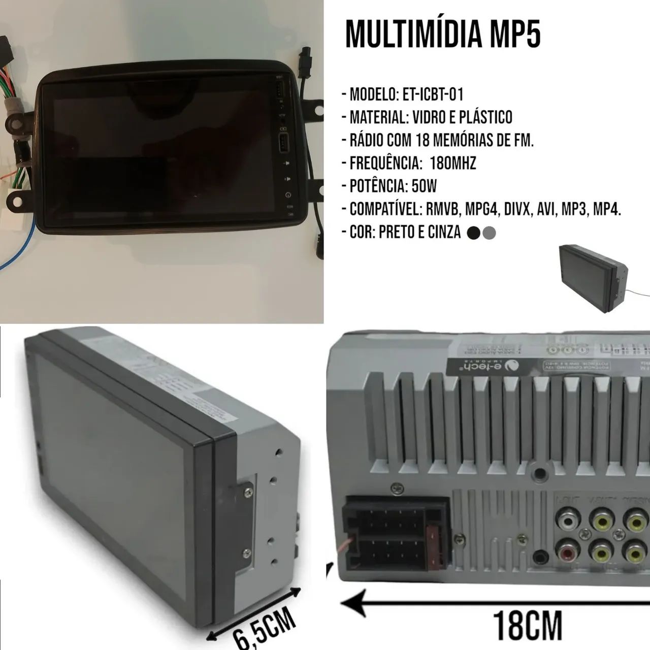 Multimídia MP5 - 2 DIN - Carplay / Android - Foto 4