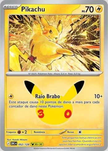 Pikachu 20 e 30 de 30 anos - Foto 2