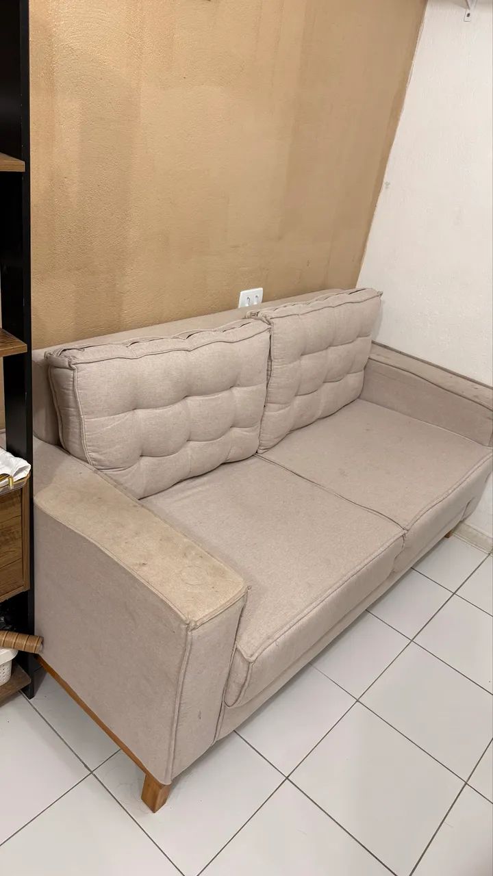 Sofá confortável  2 lugares linho  - Foto 5