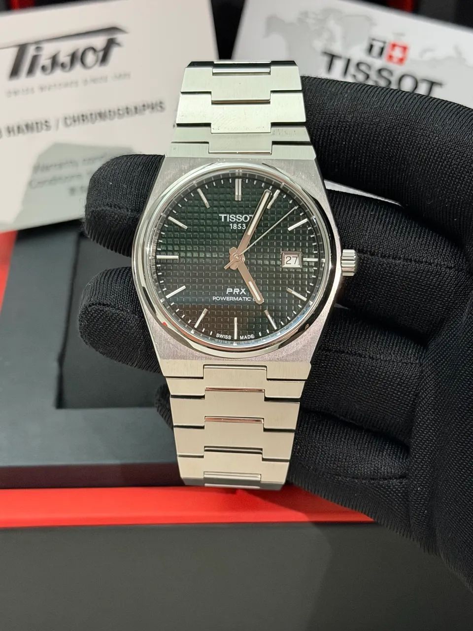 Relógio Tissot Prx automático 40mm verde original 