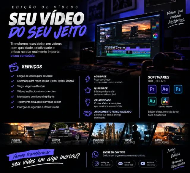 EDIÇÃO DE VÍDEOS PROFISSIONAL