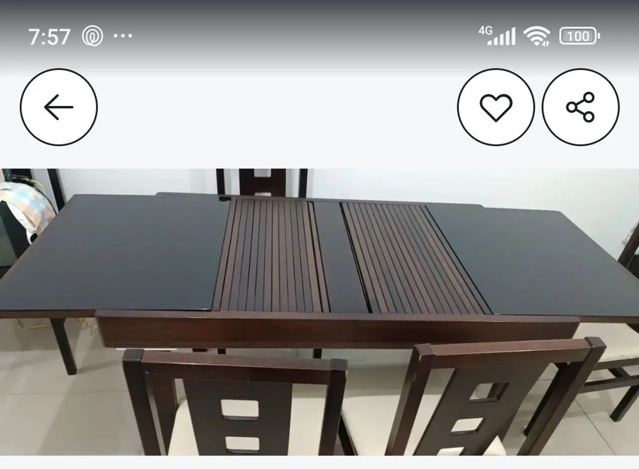 Mesa extensora 6 lugares  - Foto 4