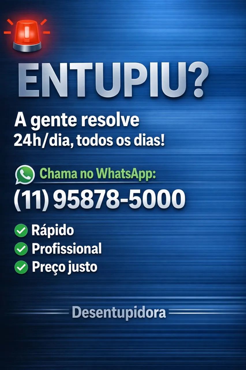 Desentupidora resolvermos qualquer problema sem quebrar 