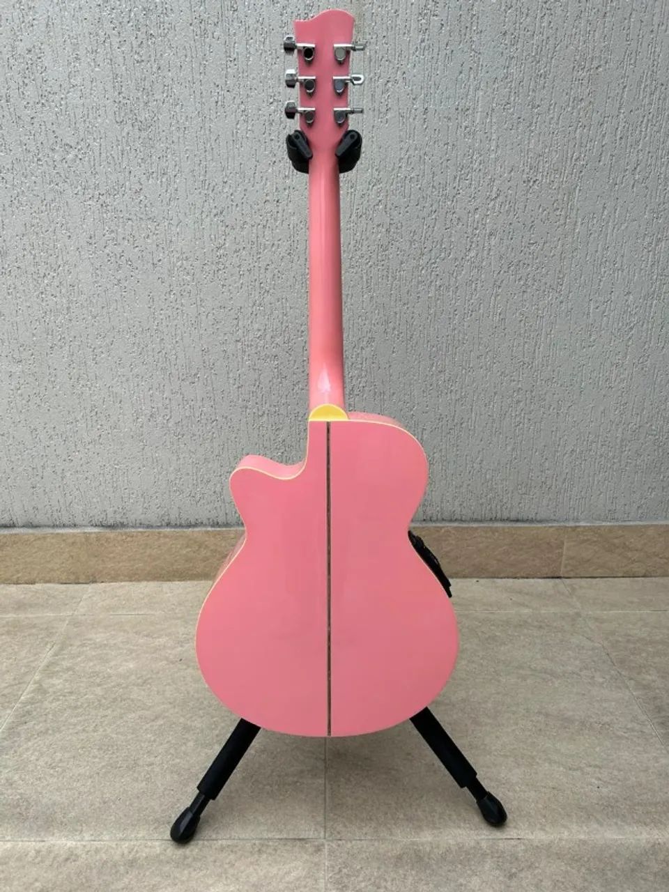Violão Elétrico Aço Eagle Rosa - Ch11 (Usado) - Foto 2
