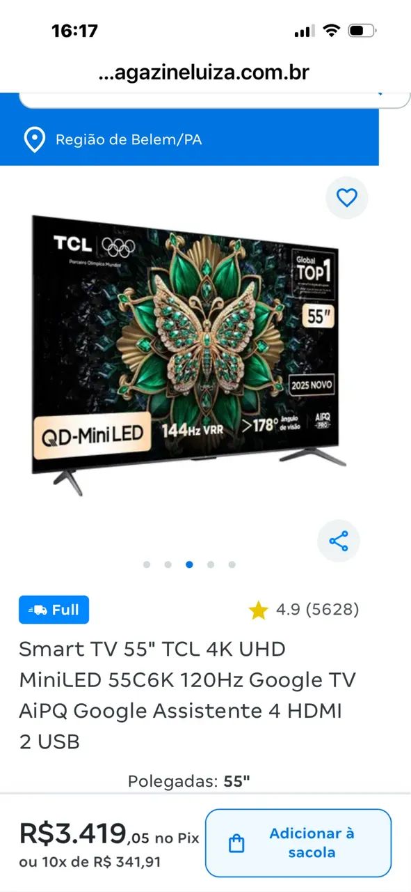 Tv tcl c6k 55 polegadas  - Foto 2