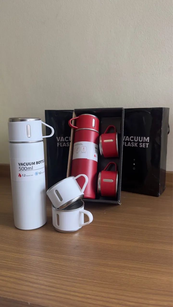 Kit Garrafa termica + Canecas