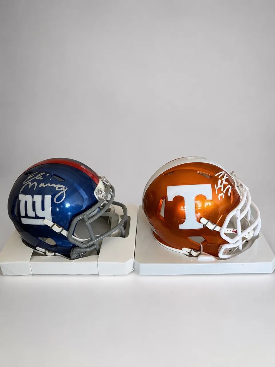 Mini Helmet Eli e Peyton Manning com certificado