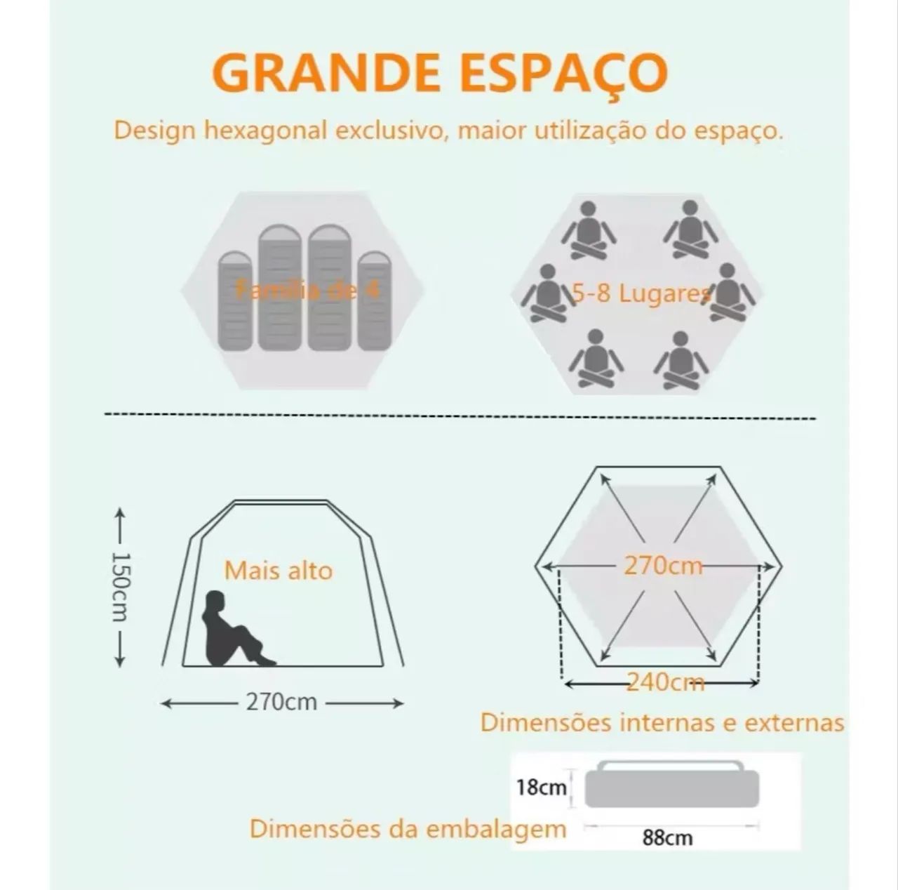 Barraca Acampamento Automática Grande Impermeável - Foto 4
