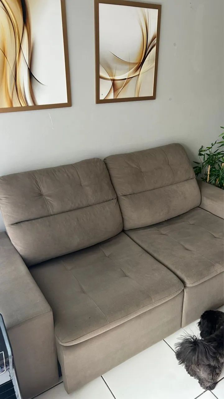 Sofá retrátil 3 lugares