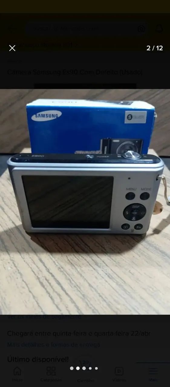 Câmera Samsung Es90 Com Defeito - Foto 2