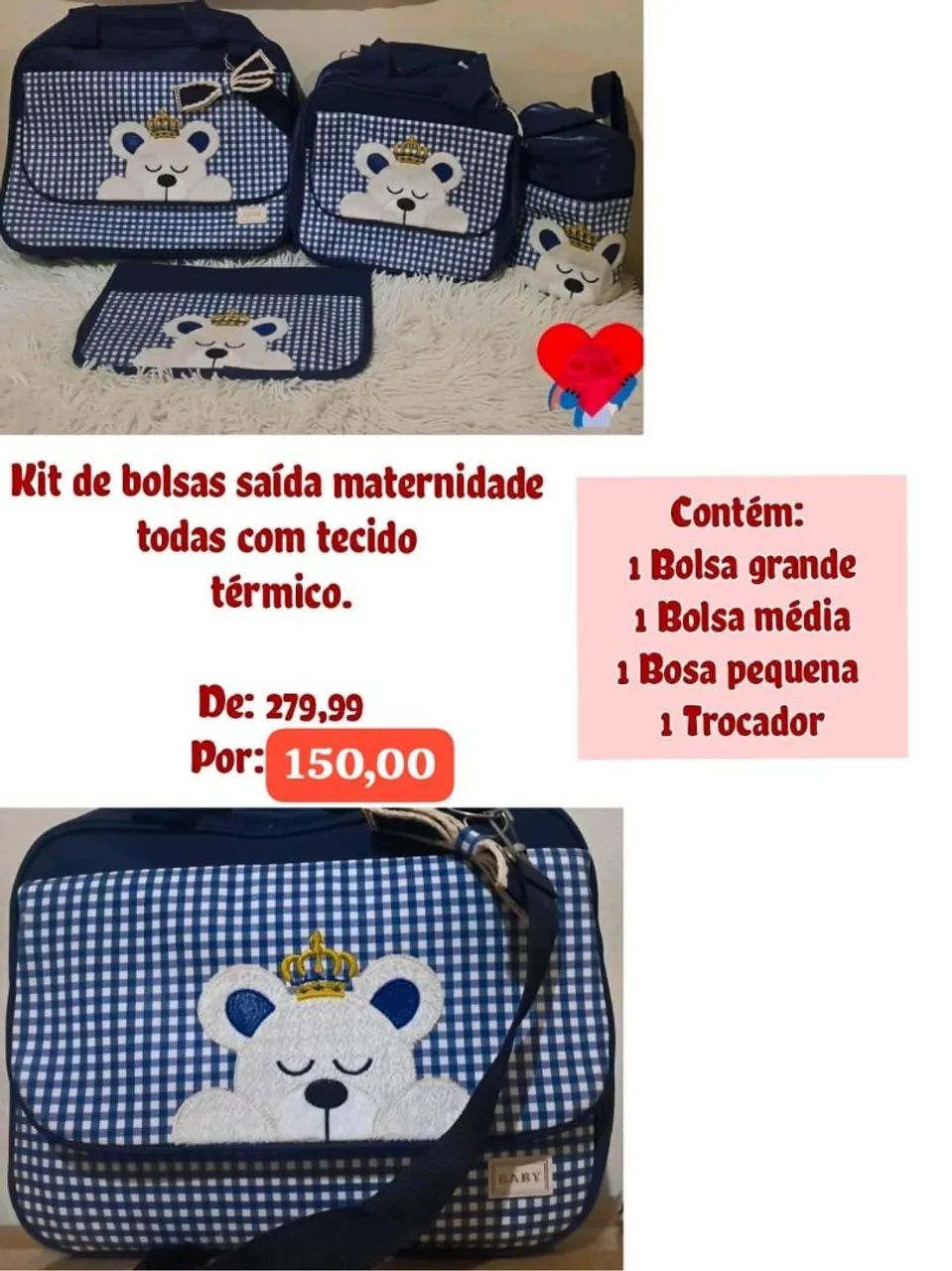 Kit de bolsa maternidade
