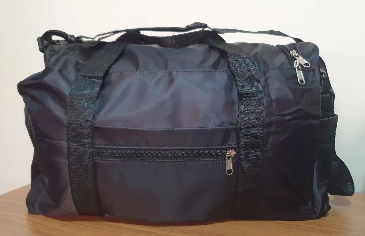 Bolsa mala de viagem impermeável preta - Foto 2