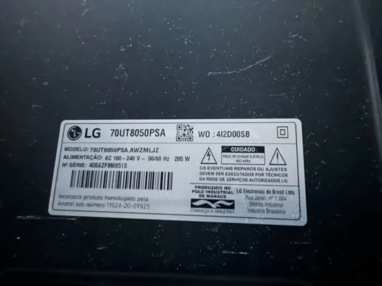 Smart TV LG 70 POLEGADAS Modelo 70UT8050PSA - Display Quebrado  - Foto 4
