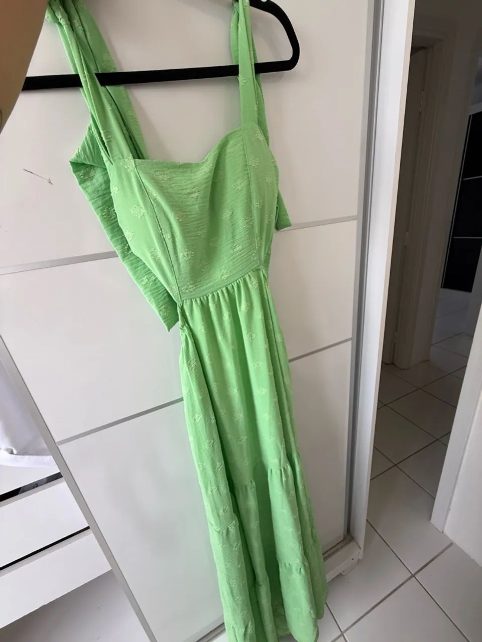 Vestido longo verde claro - Foto 4