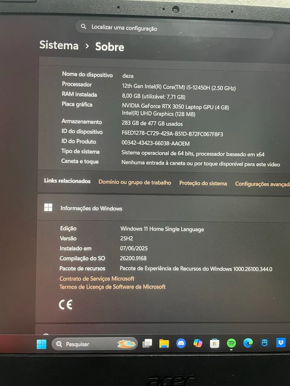 notebook acer nitro 5  - Foto 5