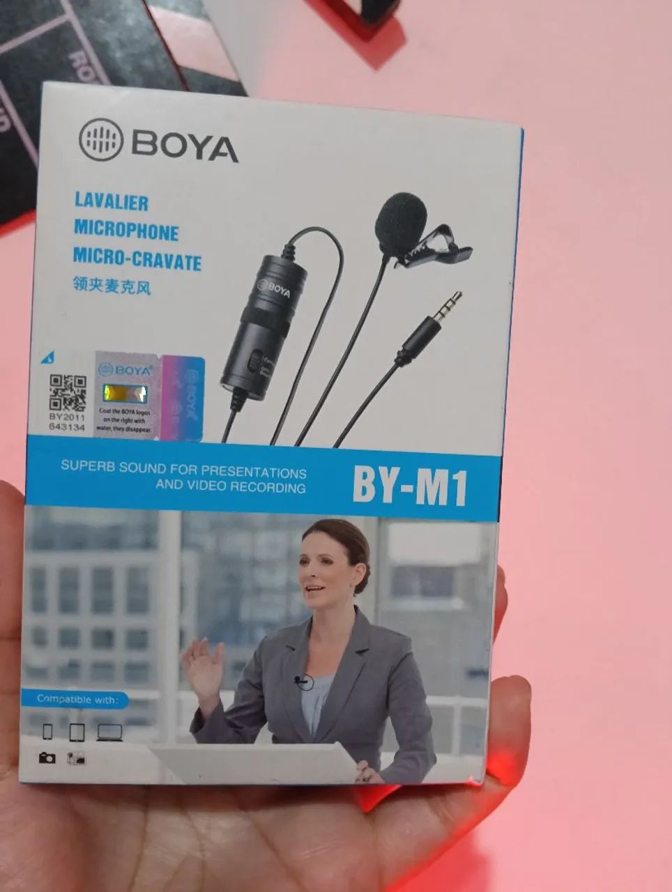 Microfone de Lapela BOYA BY-M1 - NOVO