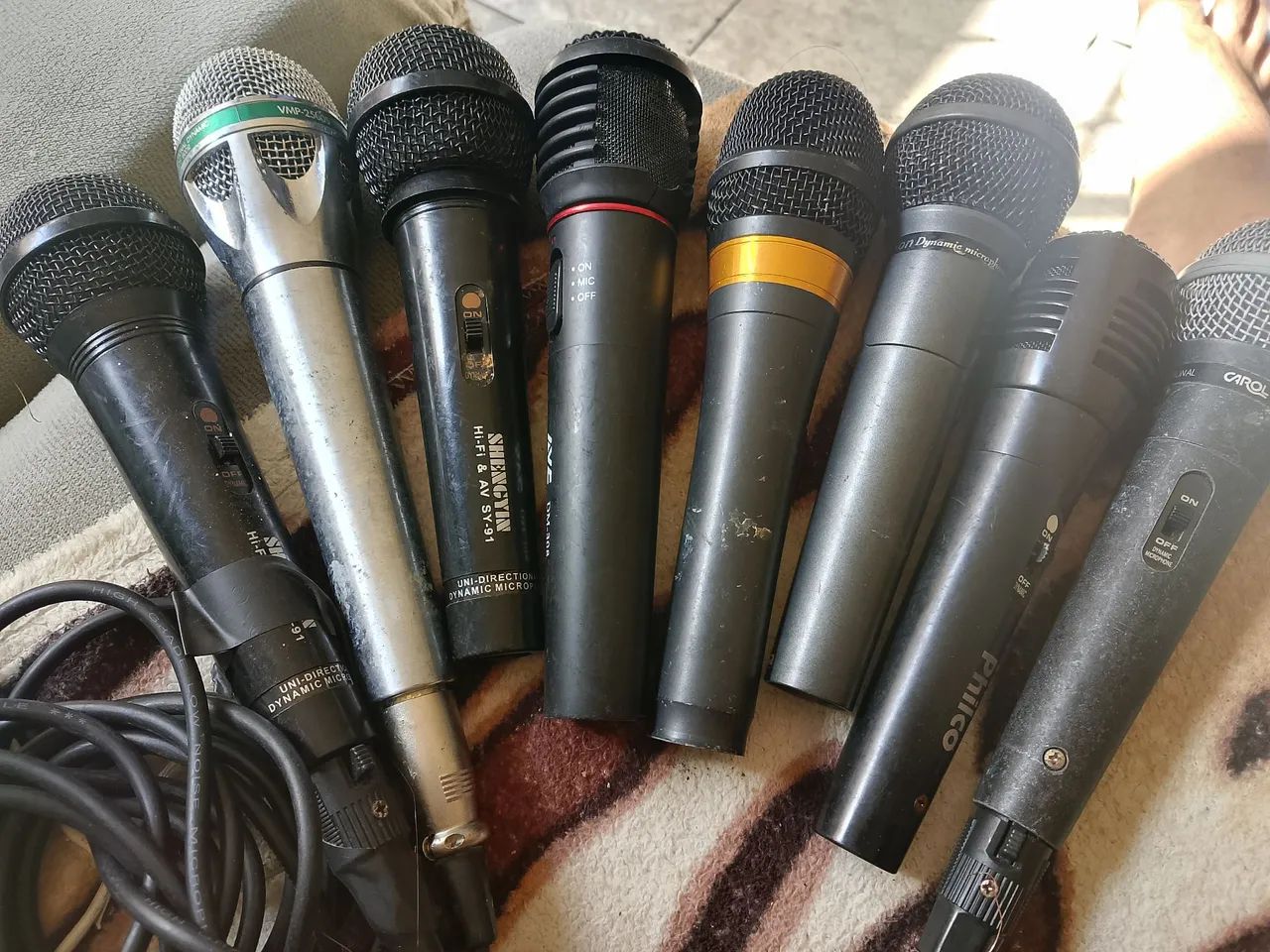 Microfones -  Kit 8 pecas 