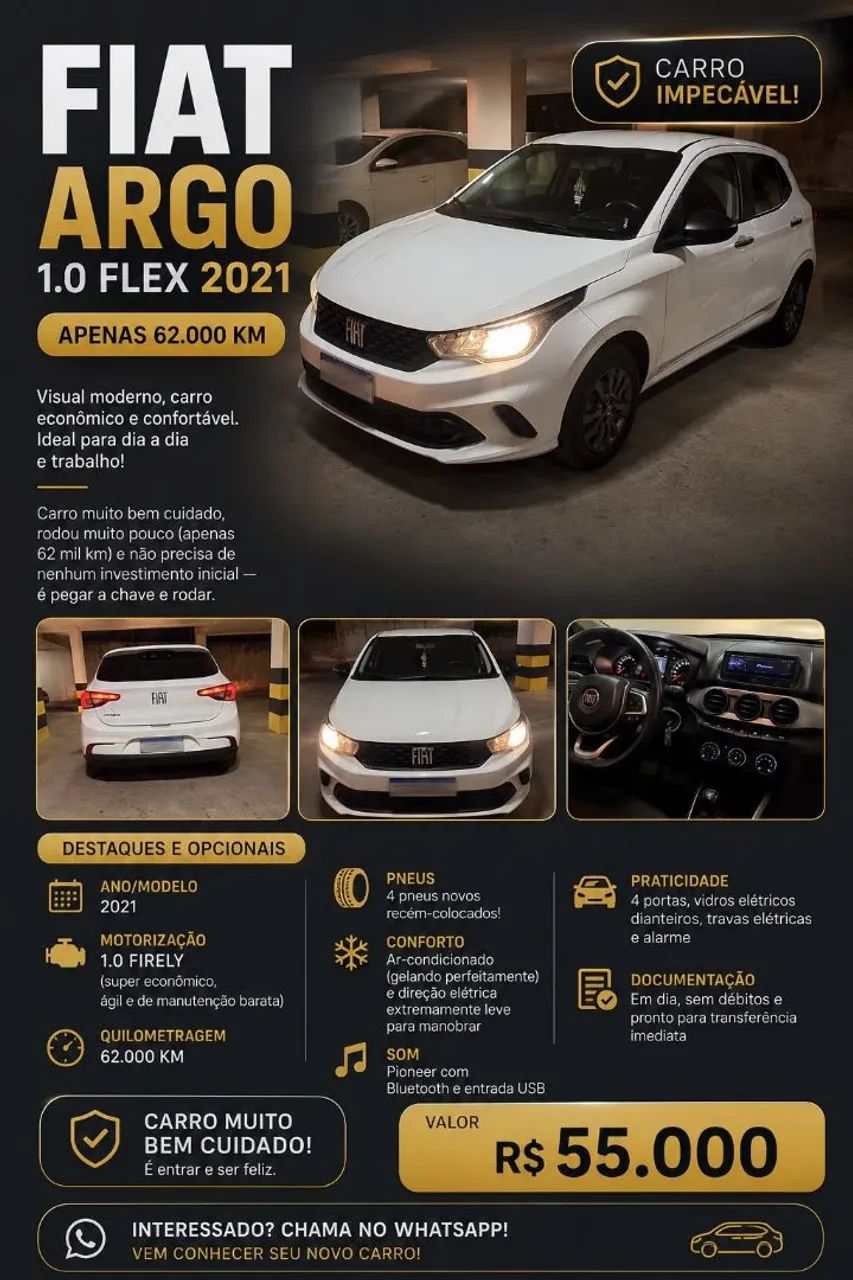 Fiat Argo 1.0 6V Flex. 2021