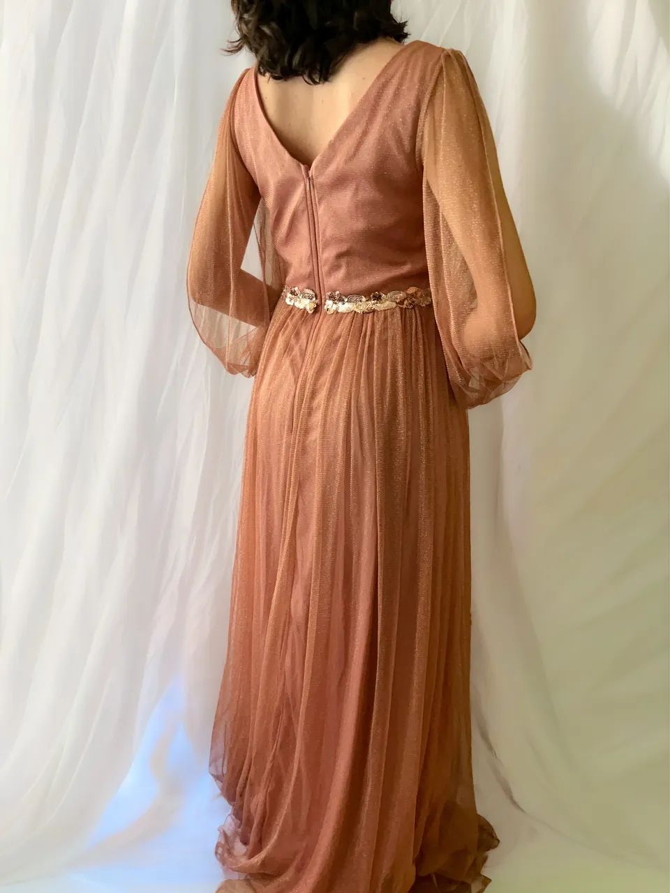 Vestido Longo Rosê com Fenda  - Foto 2