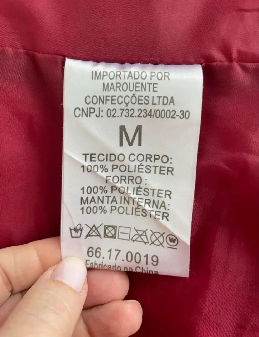 Jaqueta feminina tam M acolchoada vinho#Mo - Foto 5
