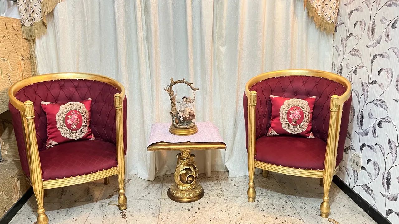 Par de poltronas Luís xv vintage Colonial  - Foto 4