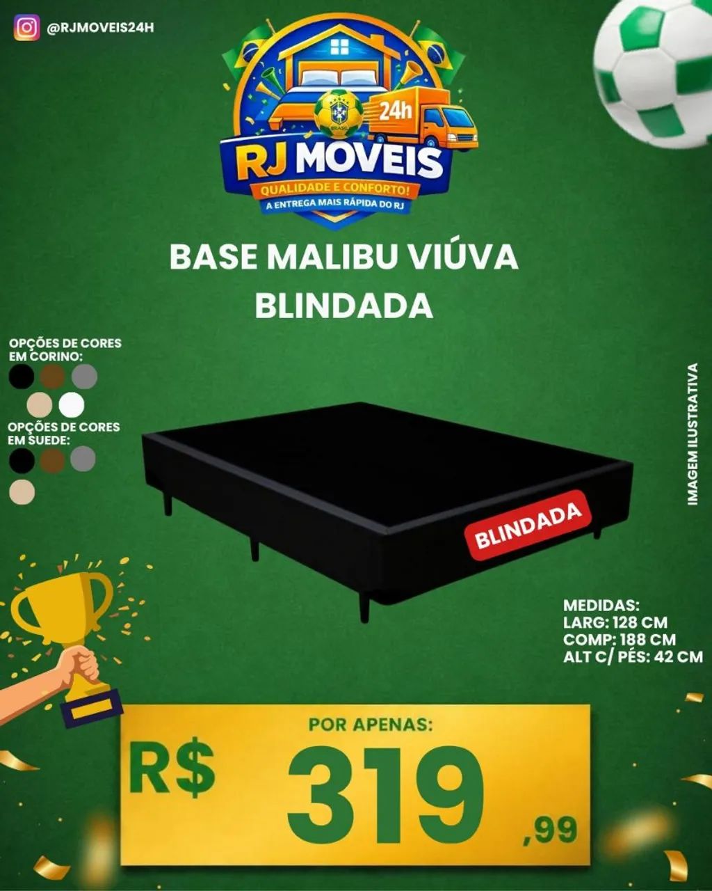 Bases de cama / baú ( Solteirão, Viúva ) - Foto 4