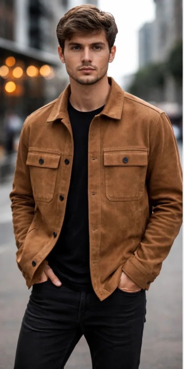 Jaqueta Masculina Aveludada -  Estilo Zara - Foto 3