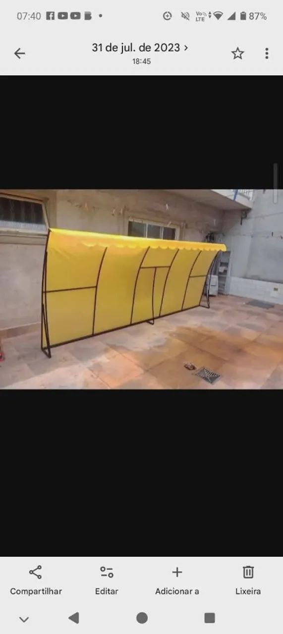 Toldo fixo em todas cores e medidas