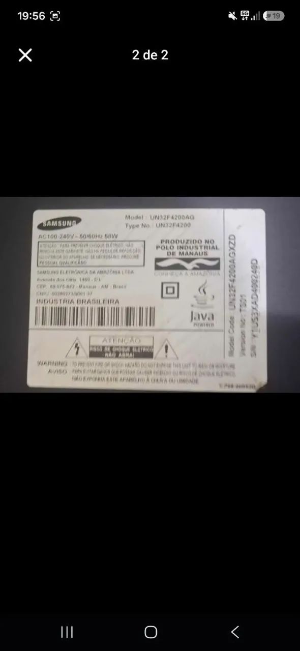 TV Samsung Quebrada