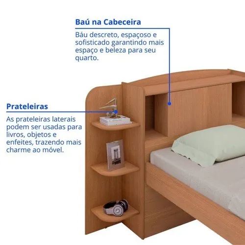 cama solteiro baú  - Foto 3