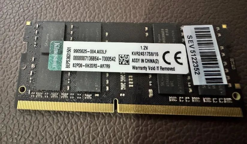 Memoria Kingston 16GB 2400MHz DDR4 P/ Notebook - Memória RAM