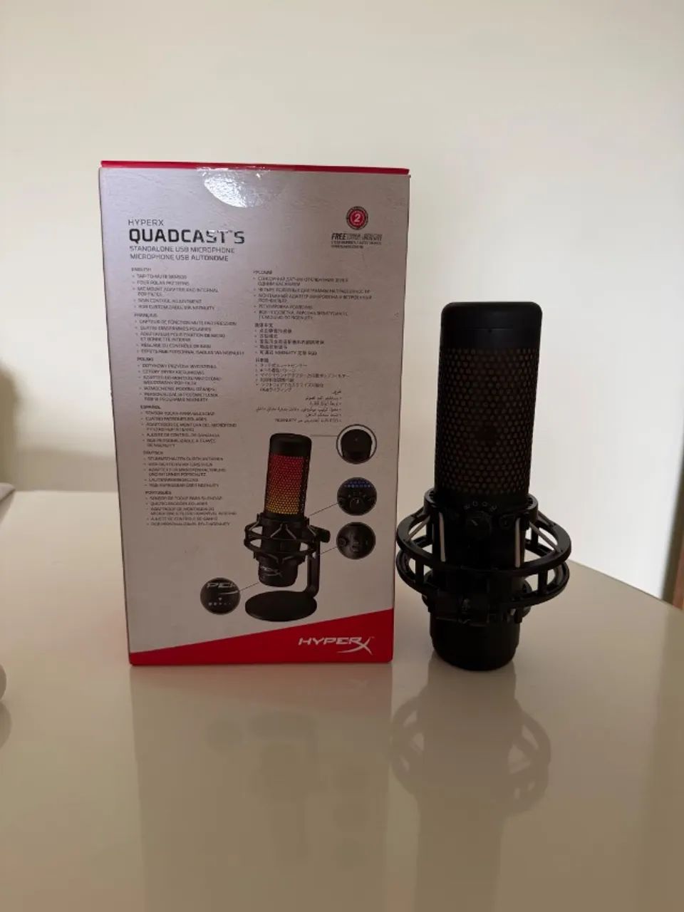 Hyperx Quadcast S - Microfone Profissional Gamer/Streaming - Foto 2