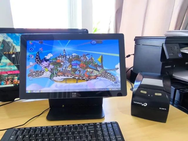 Monitor touch impressora de cupom pdv