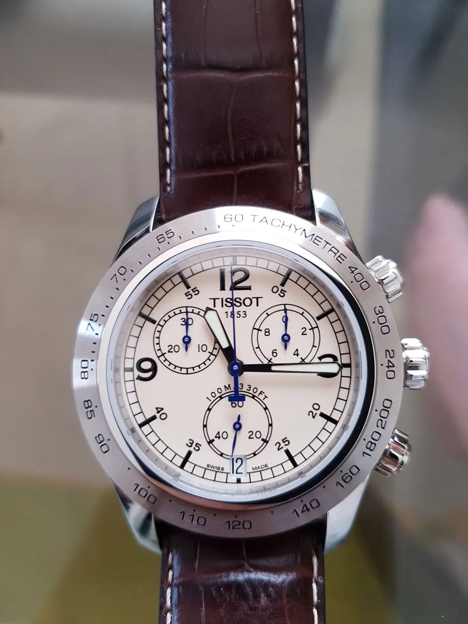 Tissot original pulseira de couro modelo V8 - Foto 3