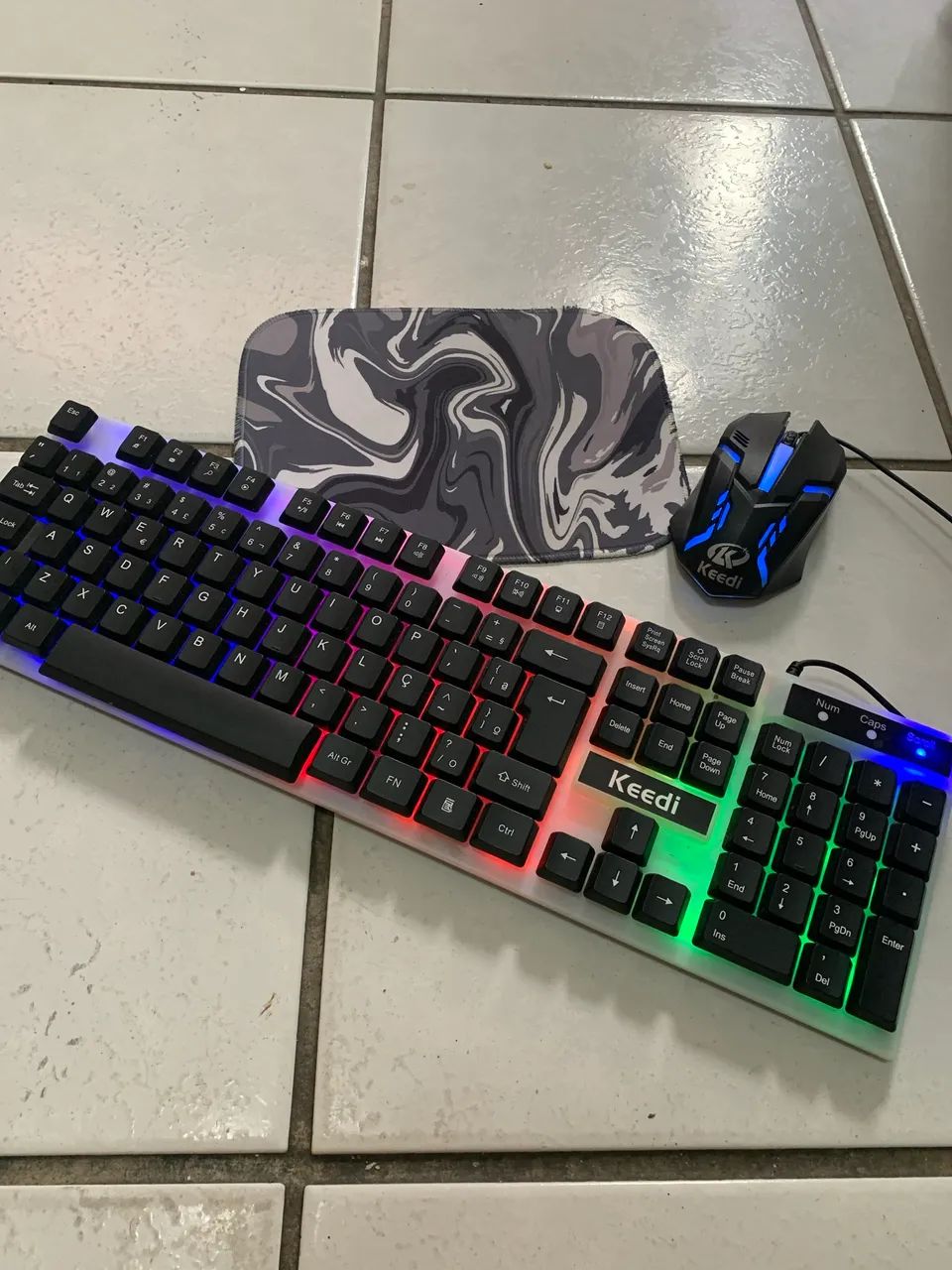 Kit gamer teclado mouse e mousepad