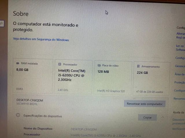 Notebook Vaio Core i5 8GB RAM SSD 224GB - Foto 5