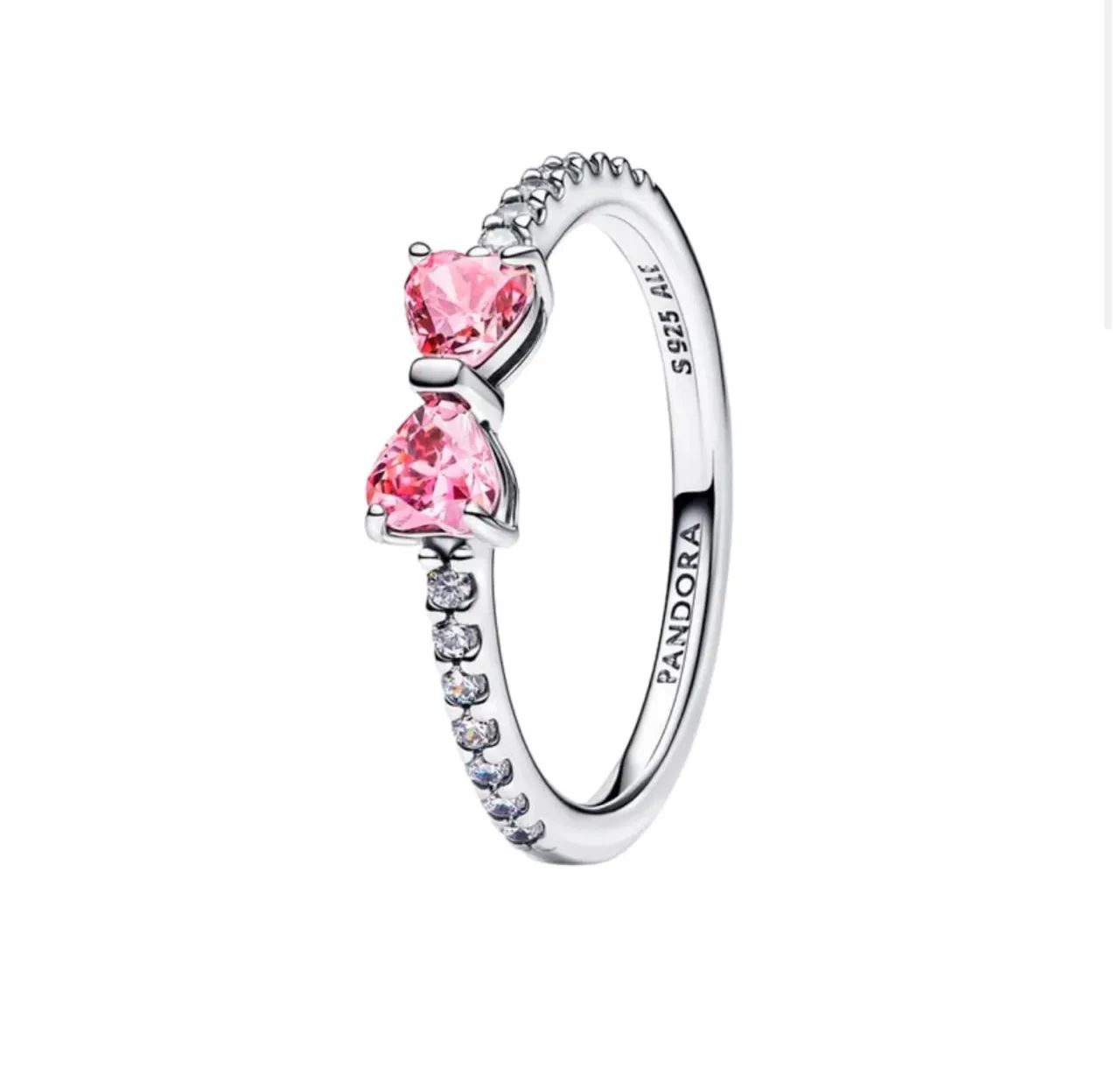 Anel Pandora laço brilhante rosa  - Foto 3