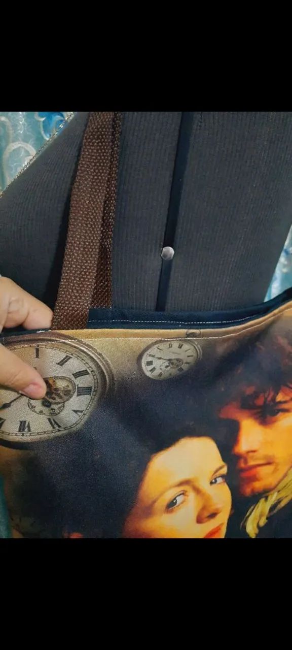 Bolsa Ecobag artesanal grande, série Outlander  - Foto 3