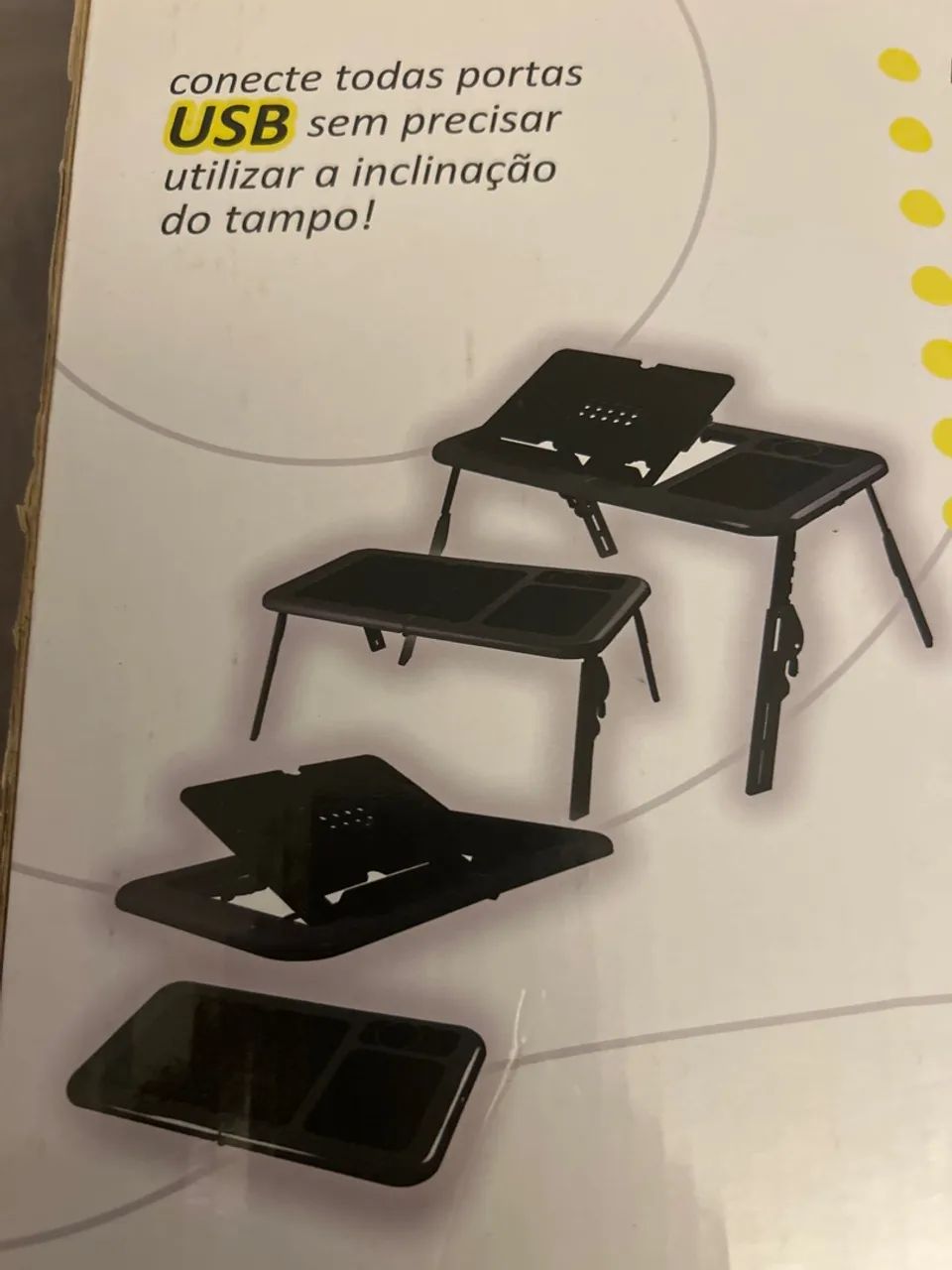 Mesa e-table com cooler para notebook com mouse pad - Foto 3