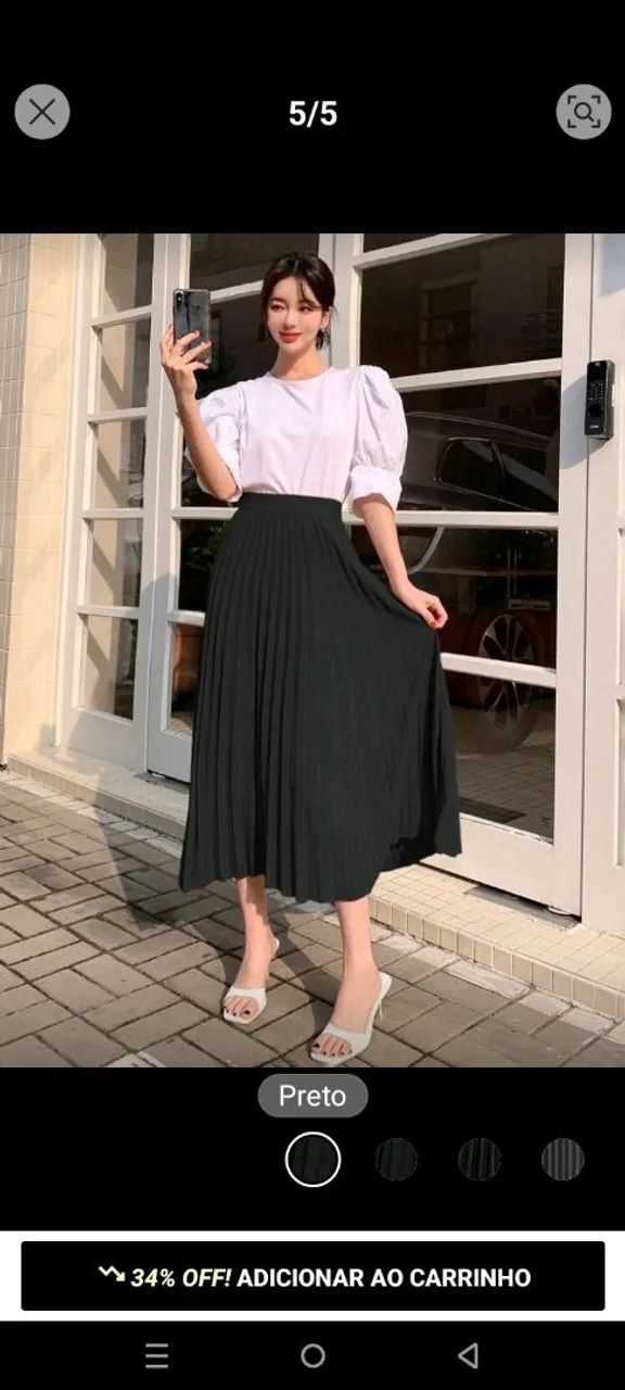Saia plissada  - Foto 2