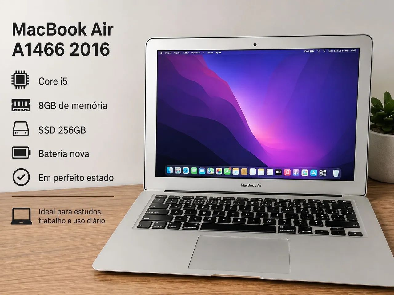 MacBook Air A1466 2016 - Perfeito Estado - R$ 2.100 - Notebooks